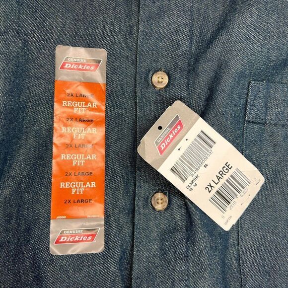 Dickies Men's long sleeev button down denim shirt - Picture 10 of 10